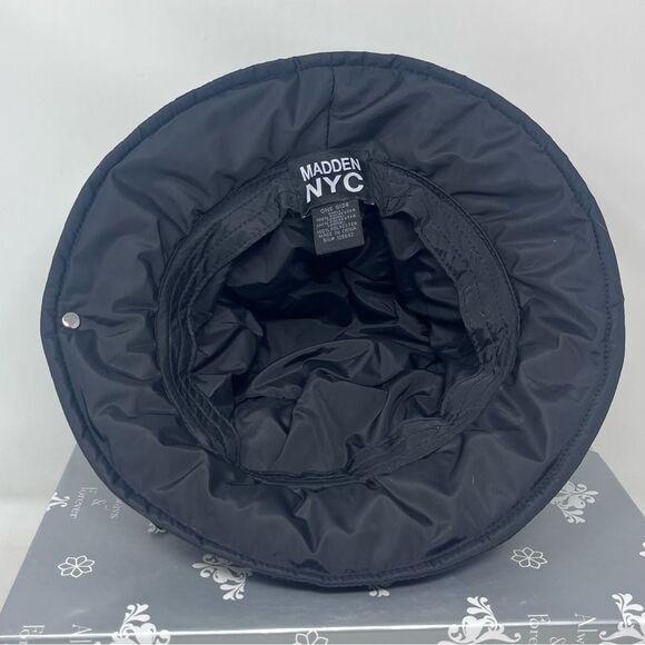 Madden NYC Puffer Bucket a hat with Embellished Zippered Pouch - Picture 12 of 13